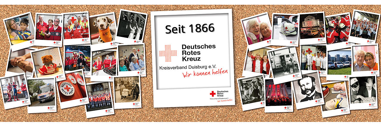 Pinnwand mit vielen Fotos