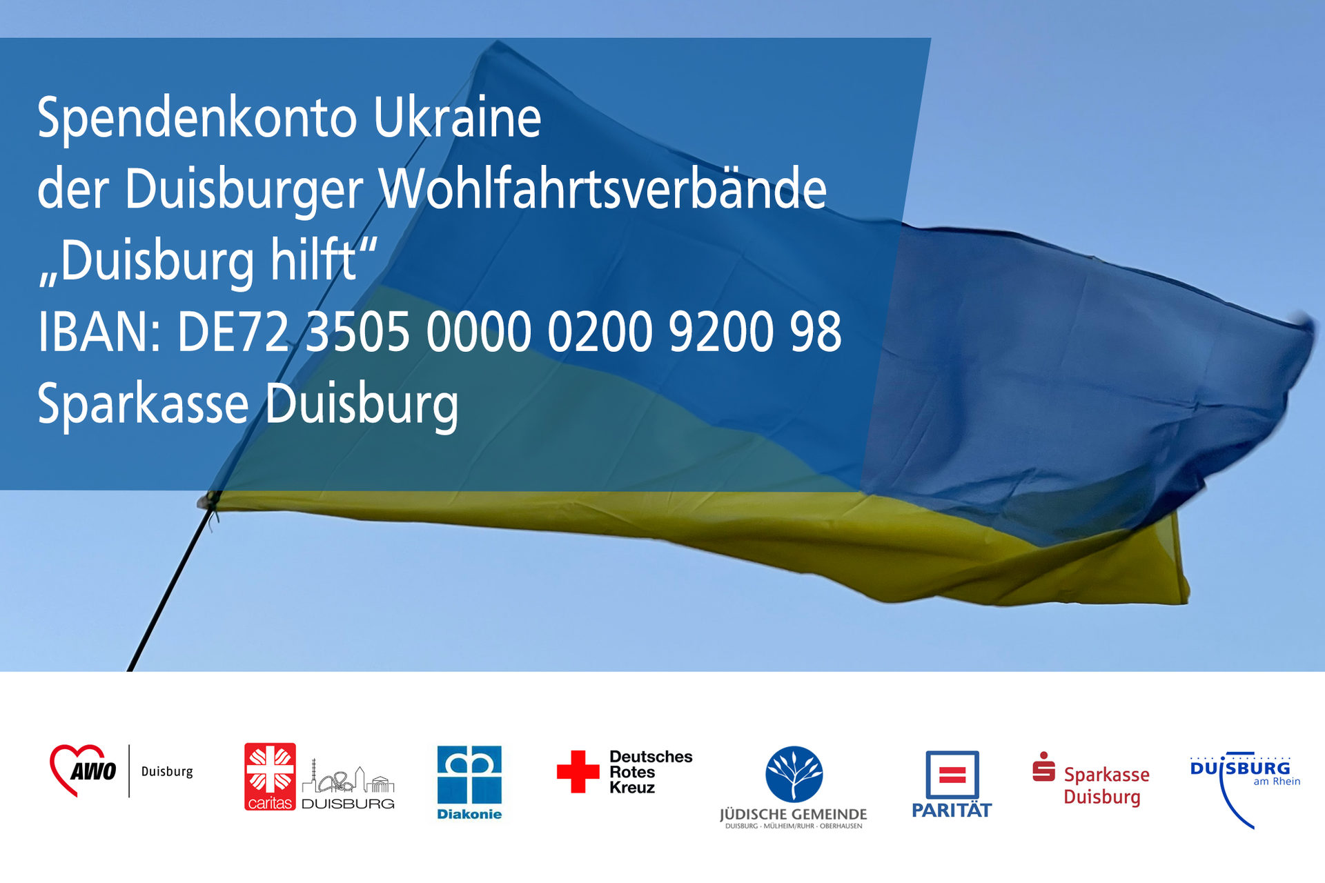 Ukraine Flaggen, Logos des Aktionsbündnisses